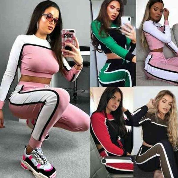 women's tracksuits casual tights sportswear fitness suit for female clothing workout two piece jumpsuit long sleeve crop lka6, Gray
women's tracksuits casual tights sportswear fitness suit for female clothing workout two piece jumpsuit long sleeve crop lka6, Gray