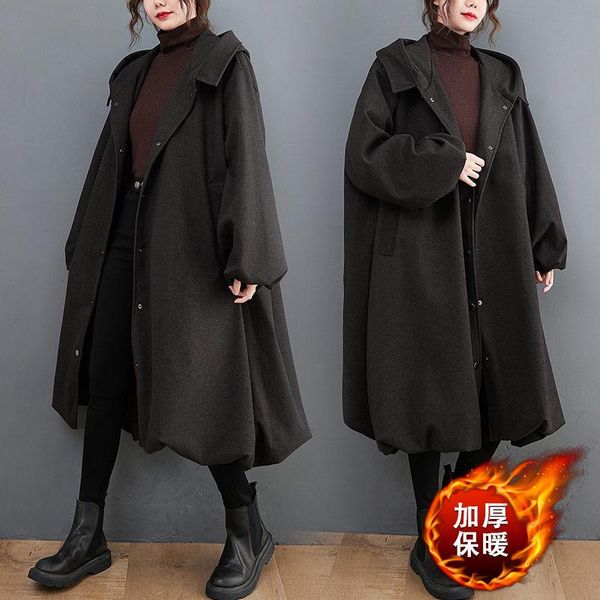 women's trench coats black oversized cloak jacket with hooded autumn and winter loose windbreaker casual long coat bat sleeve overcoat, Tan;black
women's trench coats black oversized cloak jacket with hooded autumn and winter loose windbreaker casual long coat bat sleeve overcoat, Tan;black