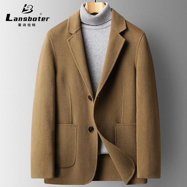 men's wool & blends woolen coat winter jacket handmade double-faced suit slim mature temperament male hy-02, Black
men's wool & blends woolen coat winter jacket handmade double-faced suit slim mature temperament male hy-02, Black