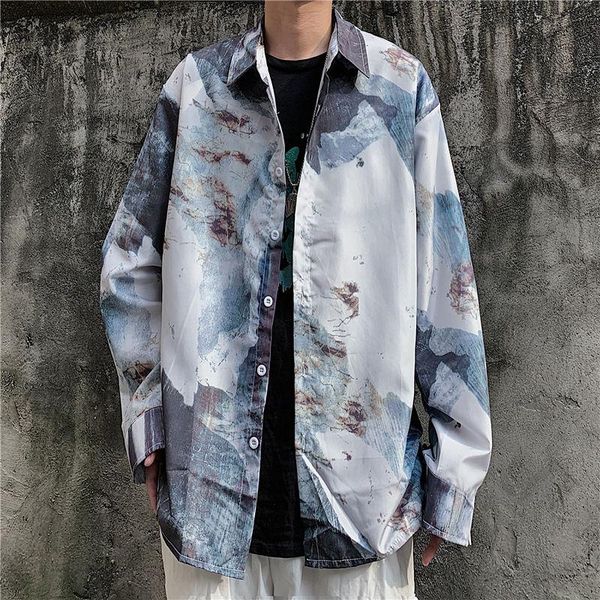 men's casual shirts autumn graffiti shirt fashion printed men streetwear wild loose long sleeve mens dress -xl, White;black
men's casual shirts autumn graffiti shirt fashion printed men streetwear wild loose long sleeve mens dress -xl, White;black