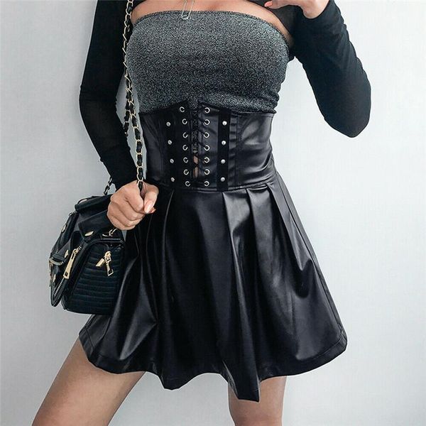 skirts women's fashion pu leather high waisted bandage skirt female black back zipper pleated ladies' underskirt
skirts women's fashion pu leather high waisted bandage skirt female black back zipper pleated ladies' underskirt