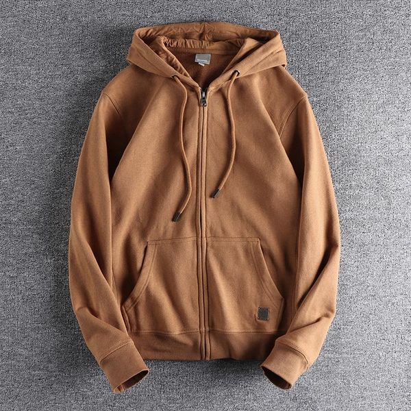 men's hoodies & sweatshirts 2021 cotton terry hooded outerwear sports casual cardigan coat solid color european and american youth hood, Black
men's hoodies & sweatshirts 2021 cotton terry hooded outerwear sports casual cardigan coat solid color european and american youth hood, Black