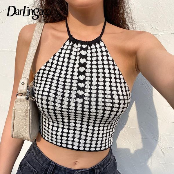 women's tanks & camis darlingaga vintage fashion polka dot knitted halter women korean backless summer crop camisole beach par, White
women's tanks & camis darlingaga vintage fashion polka dot knitted halter women korean backless summer crop camisole beach par, White