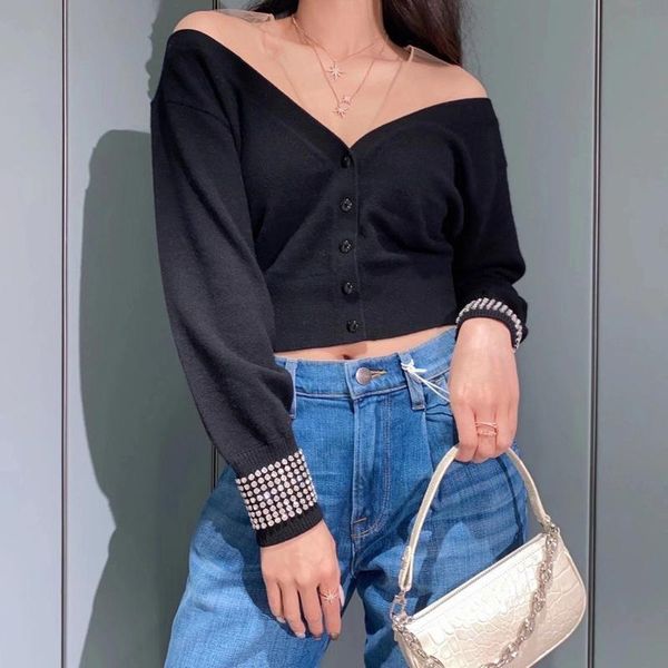 women's knits & tees sale 11.11 fashion slim temperament v-neck short sweater women diamonds mesh patchwork long sleeve wool knitted c, White
women's knits & tees sale 11.11 fashion slim temperament v-neck short sweater women diamonds mesh patchwork long sleeve wool knitted c, White