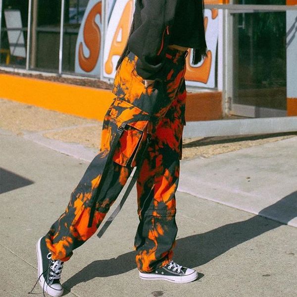 women's pants & capris tie dye print cargo women camo orange straight long trousers casual pockets harem streetwear drop, Black;white
women's pants & capris tie dye print cargo women camo orange straight long trousers casual pockets harem streetwear drop, Black;white