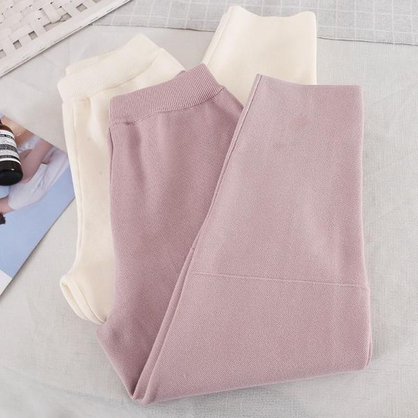 women's pants & capris 2021 fashion knitted wide leg high waist loose casual 2737, Black;white
women's pants & capris 2021 fashion knitted wide leg high waist loose casual 2737, Black;white