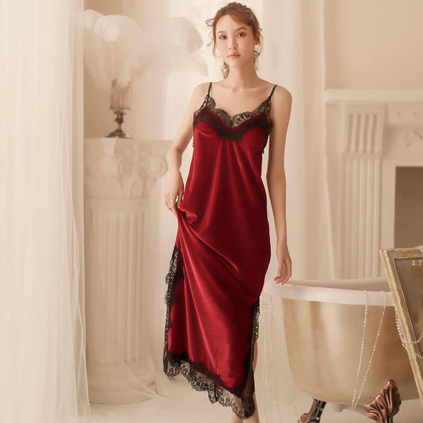 bras sets women's erotic lingerie velvet pajamas suspenders side slit lace temptation long skirt comfortable home service suit, Red;black
bras sets women's erotic lingerie velvet pajamas suspenders side slit lace temptation long skirt comfortable home service suit, Red;black
