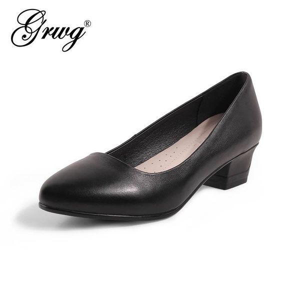 dress shoes grwg women pumps black spring autumn genuine leather single footwear round toe slip on shoe brand
dress shoes grwg women pumps black spring autumn genuine leather single footwear round toe slip on shoe brand