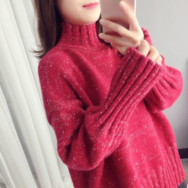 women's sweaters sweater woman split hems half turtleneck pullovers batwing sleeve casual red creamy white upper green women winter clo, White;black
women's sweaters sweater woman split hems half turtleneck pullovers batwing sleeve casual red creamy white upper green women winter clo, White;black