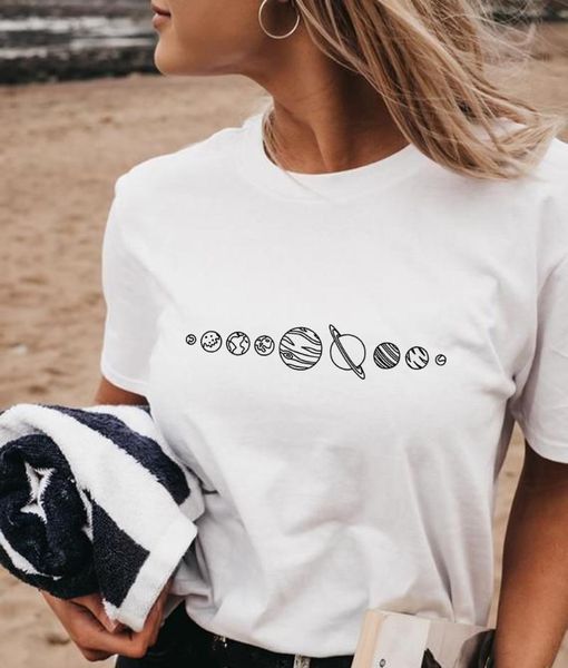 women's t-shirt planet graphic pattern women aesthetic round neck casual tee female vintage summer t shirts camisetas mujer clothes, White
women's t-shirt planet graphic pattern women aesthetic round neck casual tee female vintage summer t shirts camisetas mujer clothes, White