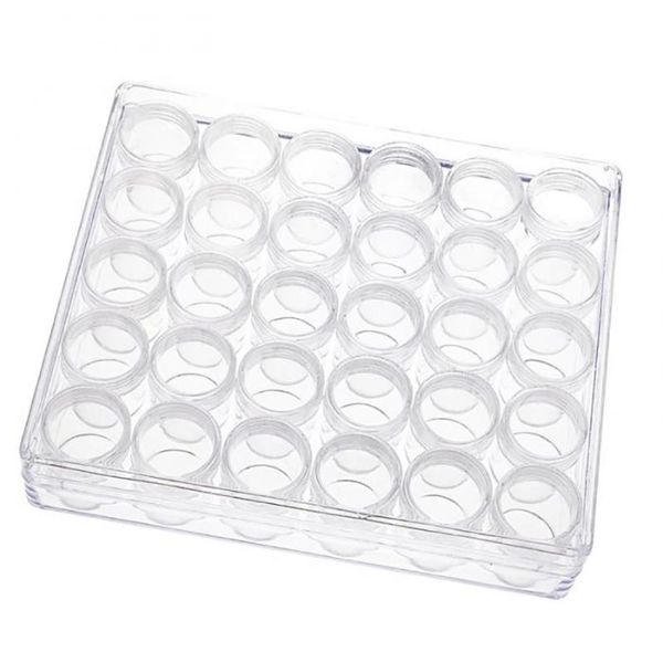 nail art equipment 30 slots storage box plastic transparent display case organizer holder for rhinestone beads ring earrings, Silver
nail art equipment 30 slots storage box plastic transparent display case organizer holder for rhinestone beads ring earrings, Silver