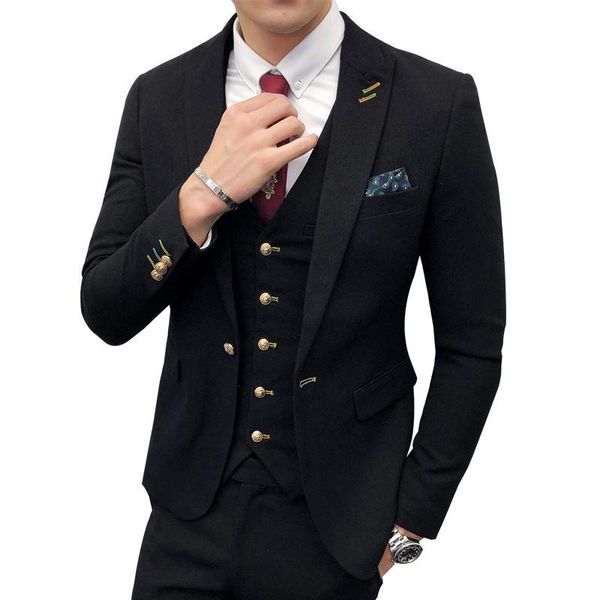 men's suits & blazers 3psc suit men brand slim fit business formal wear tuxedo wedding dress mens casual costume homme 3xl pink, White;black
men's suits & blazers 3psc suit men brand slim fit business formal wear tuxedo wedding dress mens casual costume homme 3xl pink, White;black