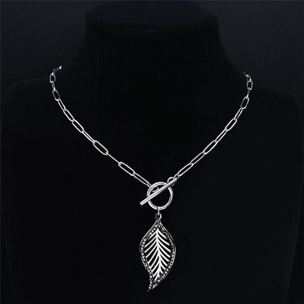 pendant necklaces 2021 hip hop stainless steel crystal leave chokers for women/men silver color necklace jewery bijou femme nxs03
pendant necklaces 2021 hip hop stainless steel crystal leave chokers for women/men silver color necklace jewery bijou femme nxs03