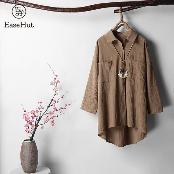easehut women vintage solid blouse turn-down collar half sleeves button loose casual shirts blouses autumn blusas 2021 women's &, White
easehut women vintage solid blouse turn-down collar half sleeves button loose casual shirts blouses autumn blusas 2021 women's &, White