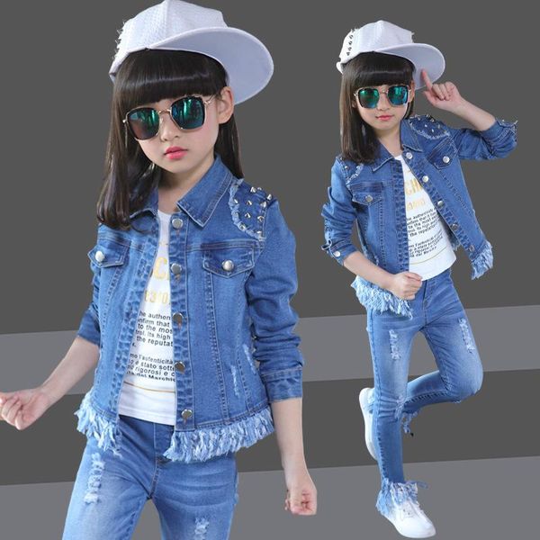 clothing sets children's clothes girls suits spring 2021 kids denim coat+jeans pants child casual outerwear coat autumn solid, White
clothing sets children's clothes girls suits spring 2021 kids denim coat+jeans pants child casual outerwear coat autumn solid, White