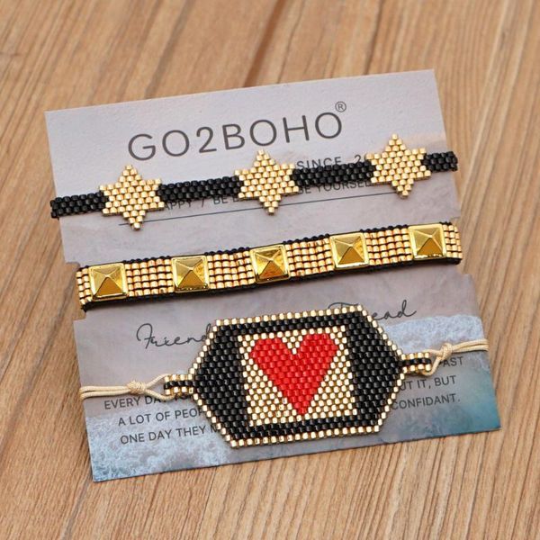 charm bracelets go2boho miyuki bracelet for women design bead woven heart jewelry pulseras hexagram pattern mexican fashion women's, Golden;silver
charm bracelets go2boho miyuki bracelet for women design bead woven heart jewelry pulseras hexagram pattern mexican fashion women's, Golden;silver