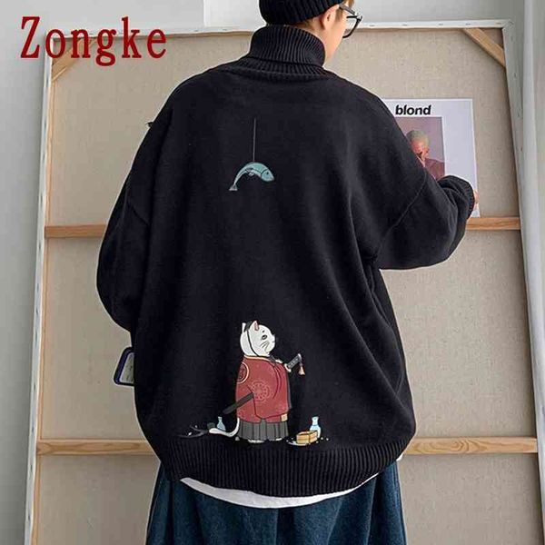 zongke samurai cat print knitted clothing turtleneck fashion pullover men sweaters m-3xl 2021, Black
zongke samurai cat print knitted clothing turtleneck fashion pullover men sweaters m-3xl 2021, Black