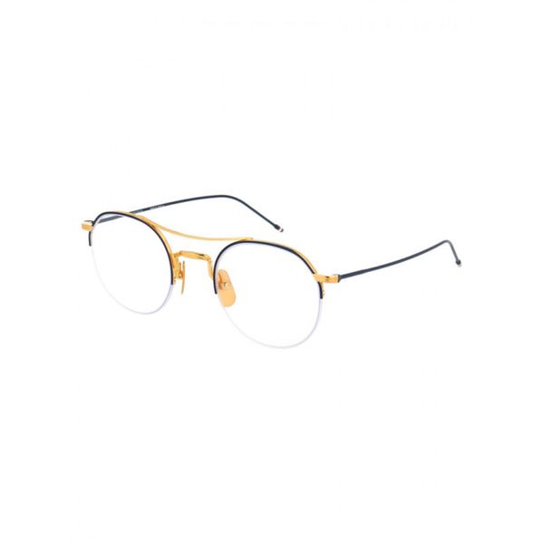 brown wu shixun same fashion half round frame optical glasses tb-903, White;black