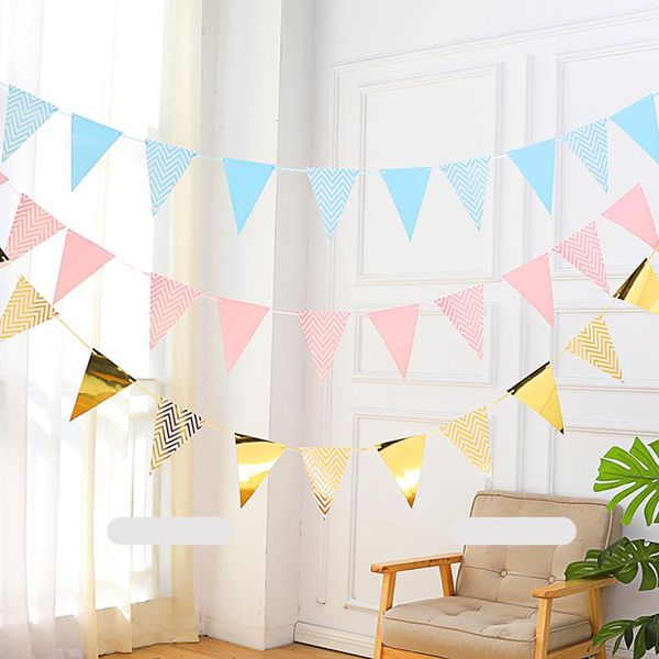 party decoration nordic style rose gold triangle wave bunting holiday atmosphere
party decoration nordic style rose gold triangle wave bunting holiday atmosphere