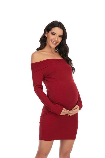 maternity dresses dress casual solid color long-sleeved one-shoulder for pregnant women clothes pography skinny vestidos, White
maternity dresses dress casual solid color long-sleeved one-shoulder for pregnant women clothes pography skinny vestidos, White