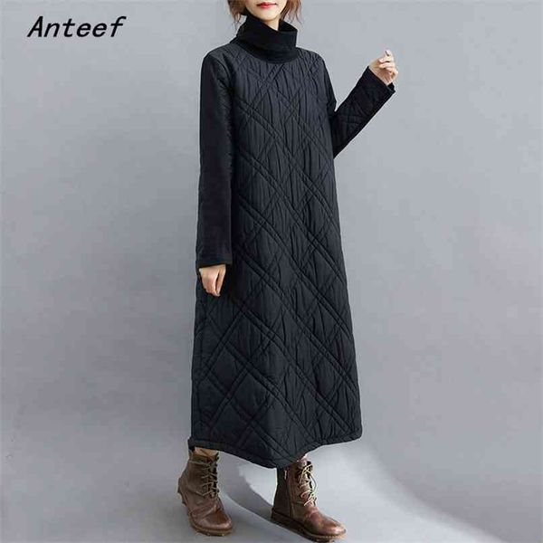 long sleeve plus size padded cotton vintage for women casual loose autumn winter dress elegant clothes ladies dresses 210517, Black;gray
long sleeve plus size padded cotton vintage for women casual loose autumn winter dress elegant clothes ladies dresses 210517, Black;gray