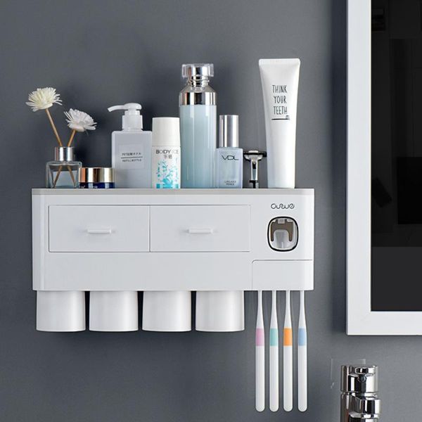 toothbrush holders multifunction holder cosmetic toothpaste storage bathroom accessories automatic convenient dispenser l1
toothbrush holders multifunction holder cosmetic toothpaste storage bathroom accessories automatic convenient dispenser l1