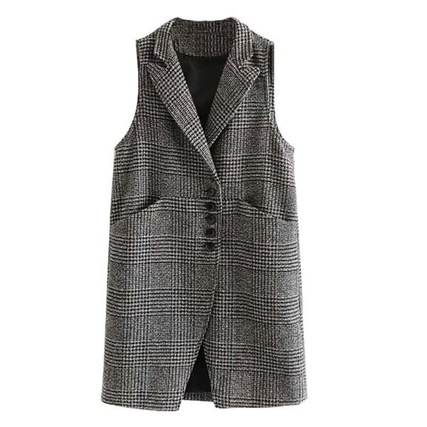 women's vests vest long houndstooth lapel sleeveless plaid jacket fashion casual 2021, Black;white
women's vests vest long houndstooth lapel sleeveless plaid jacket fashion casual 2021, Black;white