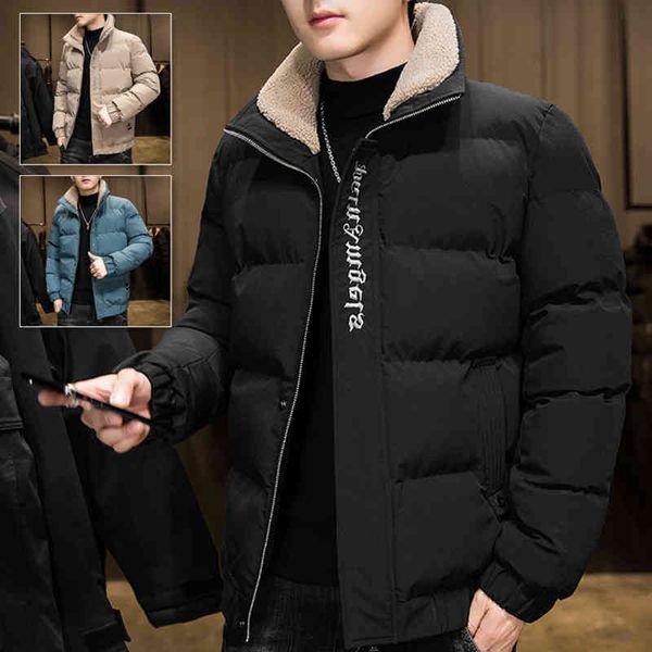 new winter korean version trend down warm silk thickened men's cotton padded et, Black
new winter korean version trend down warm silk thickened men's cotton padded et, Black