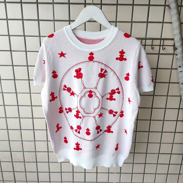 325 2021 Spring Summer Brand Same Style Sweaters White High Quality Crew Neck Short Sleeve Pullover Sweater Women Clothes DL, White;black
325 2021 Spring Summer Brand Same Style Sweaters White High Quality Crew Neck Short Sleeve Pullover Sweater Women Clothes DL, White;black