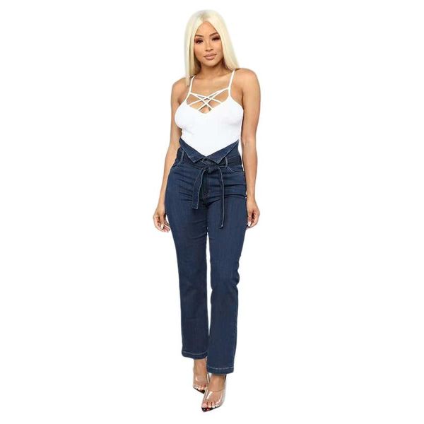 women's jeans women fashion high waist slim straight ladies casual pockets denim trousers feet pants with belt plus size, Blue
women's jeans women fashion high waist slim straight ladies casual pockets denim trousers feet pants with belt plus size, Blue