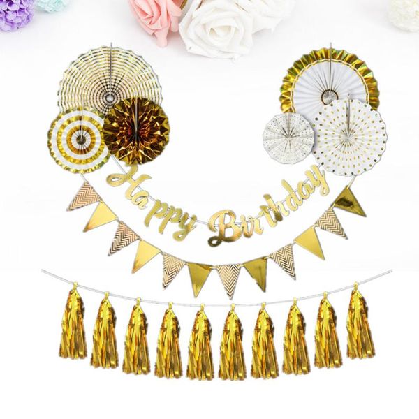 party decoration 9pcs birthday decorations golden themed wall hangings round paper fan letter style triangular tassel banner kit
party decoration 9pcs birthday decorations golden themed wall hangings round paper fan letter style triangular tassel banner kit