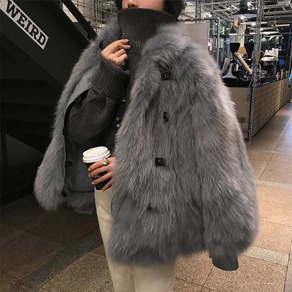 women's fur & faux rf1909 2021 design real coat long sleeve whole leather single breasted natural jacket, Black
women's fur & faux rf1909 2021 design real coat long sleeve whole leather single breasted natural jacket, Black