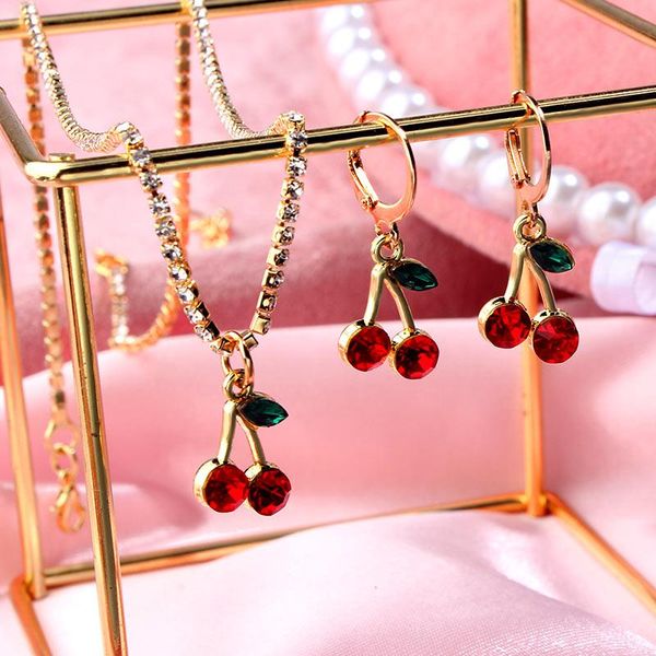 wedding jewelry sets flatfoosie exquisite red cherry set for women fashion temperament pendant necklace and earring gift, Slivery;golden
wedding jewelry sets flatfoosie exquisite red cherry set for women fashion temperament pendant necklace and earring gift, Slivery;golden