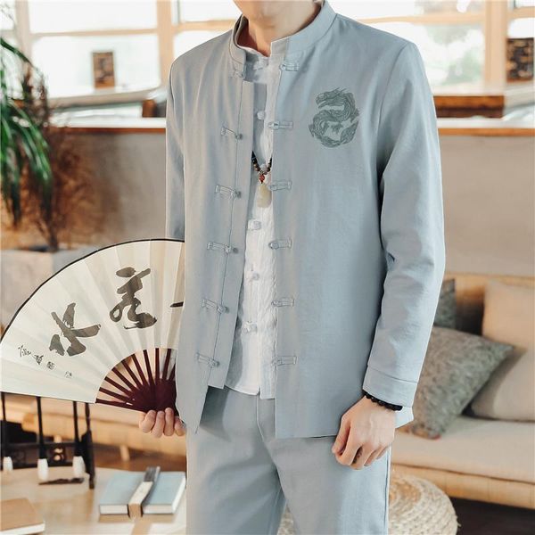 men's tracksuits (jacket+ trousers) 2021 spring men coat man cotton and linen jackets long sleeves fashion casual coats size to 5xl, Gray
men's tracksuits (jacket+ trousers) 2021 spring men coat man cotton and linen jackets long sleeves fashion casual coats size to 5xl, Gray