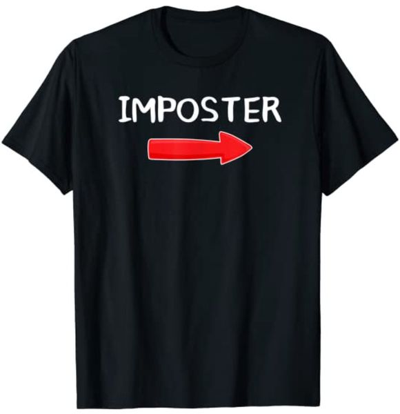 imposter over there among the group, one of us is the fake t-shirt among us gift, White;black
imposter over there among the group, one of us is the fake t-shirt among us gift, White;black