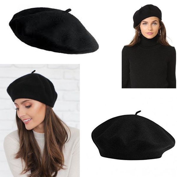 outdoor hats beret hat winter warm color vintage ladies wool elegant plain artist beanie solid french girl retro, Black;white
outdoor hats beret hat winter warm color vintage ladies wool elegant plain artist beanie solid french girl retro, Black;white