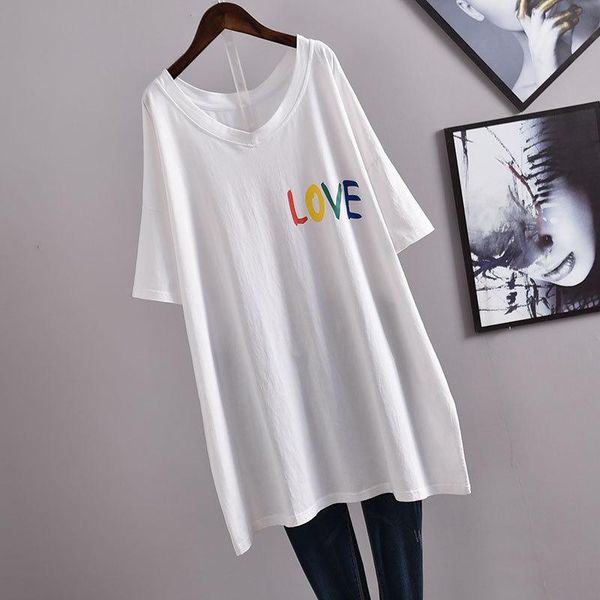 women's t-shirt 2021 summer korean women simple solid casual short sleeved plus size loose thin v-neck tide, White
women's t-shirt 2021 summer korean women simple solid casual short sleeved plus size loose thin v-neck tide, White
