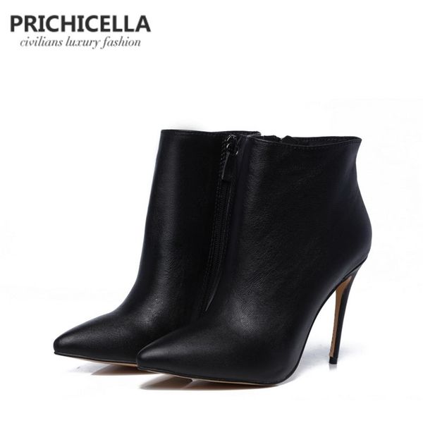prichicella quality women genuine leather winter boots pointed toe black stiletto heels ankle booties size34-42 210914
prichicella quality women genuine leather winter boots pointed toe black stiletto heels ankle booties size34-42 210914
