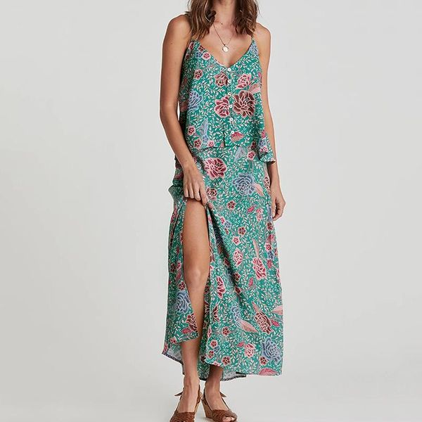 skirts boho chic summer vintage floral print pleated long skirt women 2021 fashion back zipper split beach female mujer, Black
skirts boho chic summer vintage floral print pleated long skirt women 2021 fashion back zipper split beach female mujer, Black