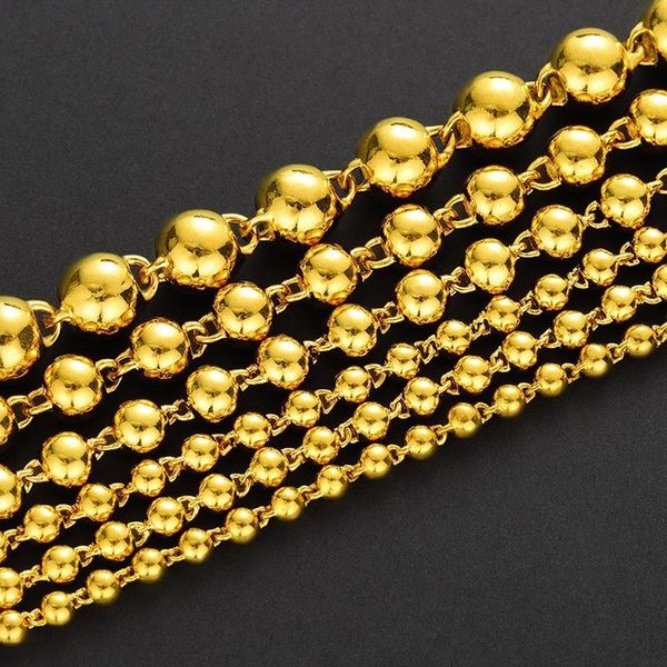 chains sand gold solid light beads round prayer necklaces for men women imitated yellow 24k couple jewelry wholesale, Silver
chains sand gold solid light beads round prayer necklaces for men women imitated yellow 24k couple jewelry wholesale, Silver