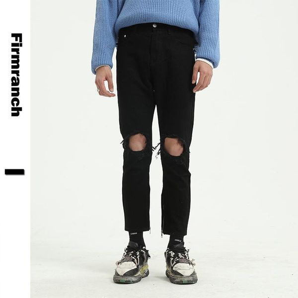 men's jeans spring men/women black ripped denim slimming straight long pencil trousers boys/girls close-fitting pants, Blue
men's jeans spring men/women black ripped denim slimming straight long pencil trousers boys/girls close-fitting pants, Blue