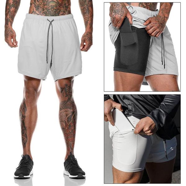 men's shorts mens sports training short elastic breathable running travel built-in pocket polyester men fashion, White;black
men's shorts mens sports training short elastic breathable running travel built-in pocket polyester men fashion, White;black