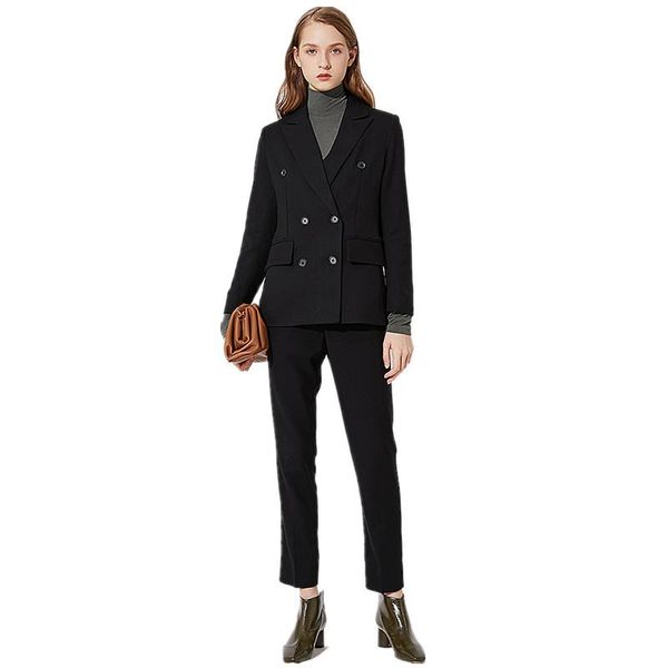 blazer pants set two piece formal suits buttons nine office ladies women's pantsuit black business suit women, White
blazer pants set two piece formal suits buttons nine office ladies women's pantsuit black business suit women, White