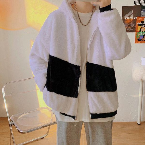 men's jackets winter thick lamb fur jacket men warm fashion contrast casual hooded coat korean loose padded short mens outerwear, Black;brown
men's jackets winter thick lamb fur jacket men warm fashion contrast casual hooded coat korean loose padded short mens outerwear, Black;brown