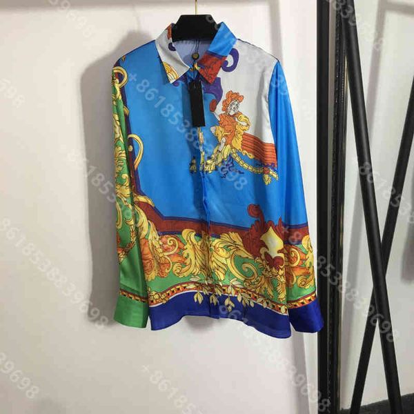 designer dress shirts women european vintage print chiffon long-sleeved shirts brand logo summer all-match t-shirts womens clothes wholesale, White
designer dress shirts women european vintage print chiffon long-sleeved shirts brand logo summer all-match t-shirts womens clothes wholesale, White