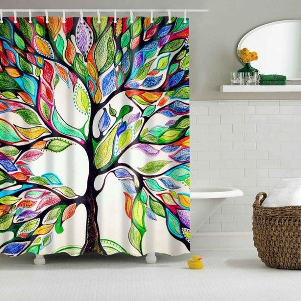bathroom waterproof shower curtain with hooks colorful tree pattern curtains bath anti-peeping blackout screen door
bathroom waterproof shower curtain with hooks colorful tree pattern curtains bath anti-peeping blackout screen door