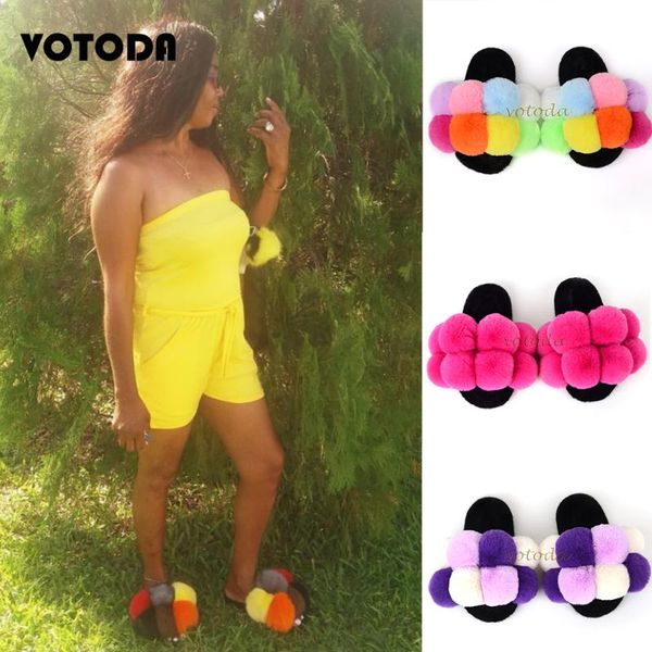 women full cover fur slides fluffy pom slippers flat soft house flip flops luxury rainbow winter woman shoes, Black
women full cover fur slides fluffy pom slippers flat soft house flip flops luxury rainbow winter woman shoes, Black