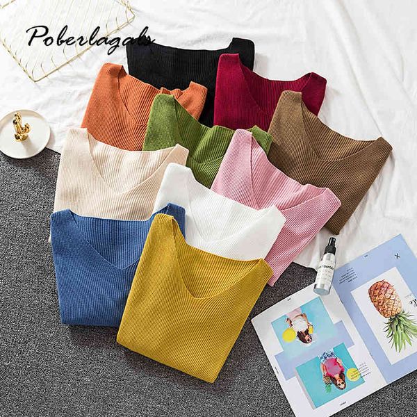 korean fashion v neck black pullovers winter autumn sweater women skinny elastic knitted soft pullover sweaters female 210420, White;black
korean fashion v neck black pullovers winter autumn sweater women skinny elastic knitted soft pullover sweaters female 210420, White;black
