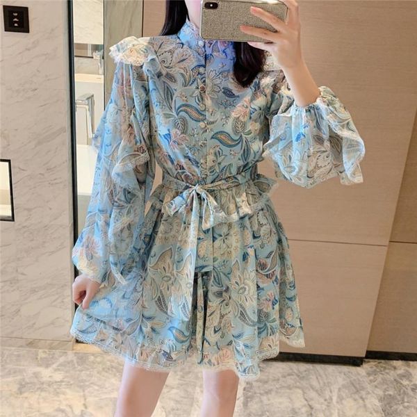 casual dresses 2021 autumn ethnic style vintage printwomen stand collar dress puff sleeve single breasted sashes a line, Black;gray
casual dresses 2021 autumn ethnic style vintage printwomen stand collar dress puff sleeve single breasted sashes a line, Black;gray