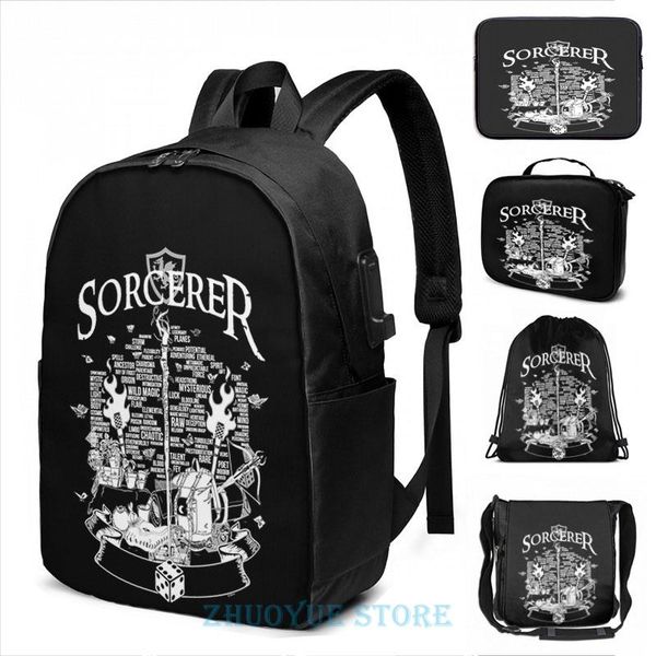 backpack rpg class series sorcerer - white version usb charge men school bags women cosmetic bag travel laptop
backpack rpg class series sorcerer - white version usb charge men school bags women cosmetic bag travel laptop